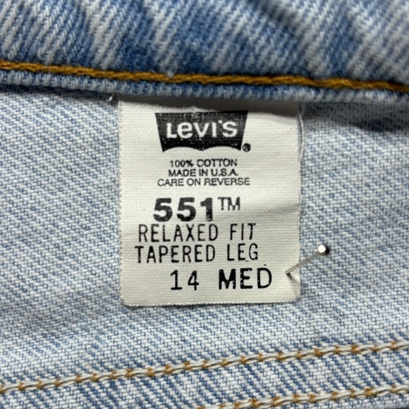 Levi's Jeans Womens 14 Vintage Relaxed Baggy 551 Black Bat Wing Denim Party - Picture 2 of 6